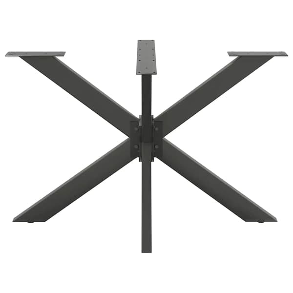 Matbordsben spindelformad antracit 120x68x(72-73) cm stål