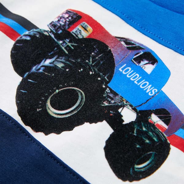 T-shirt för barn blå och marinblå 116