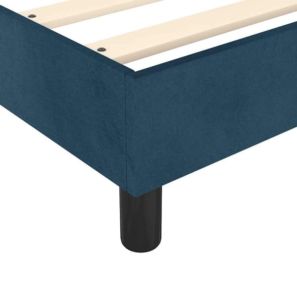 Ramsäng med madrass mörkblå 80x200 cm sammet