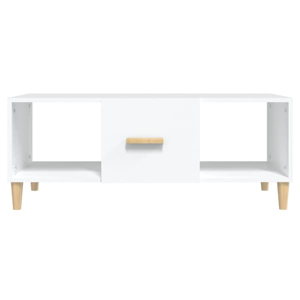 Soffbord vit 102x50x40 cm konstruerat trä