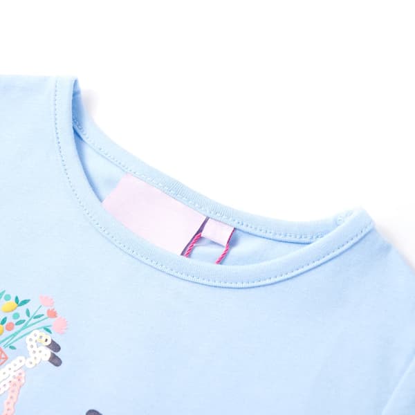 T-shirt för barn ljusblå 116