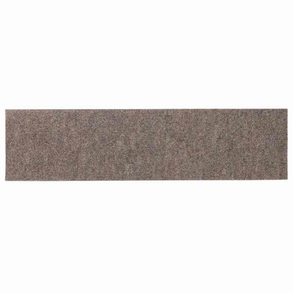 Trappmattor självhäftande 15 st 76x20 cm beige rektangulära