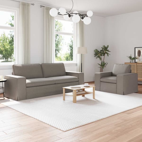 Soffset 2 pcs Taupe 222 x 80 x 82 cm tyg