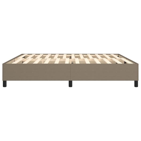 Boxspring-sängram taupe 200x200 cm tyg