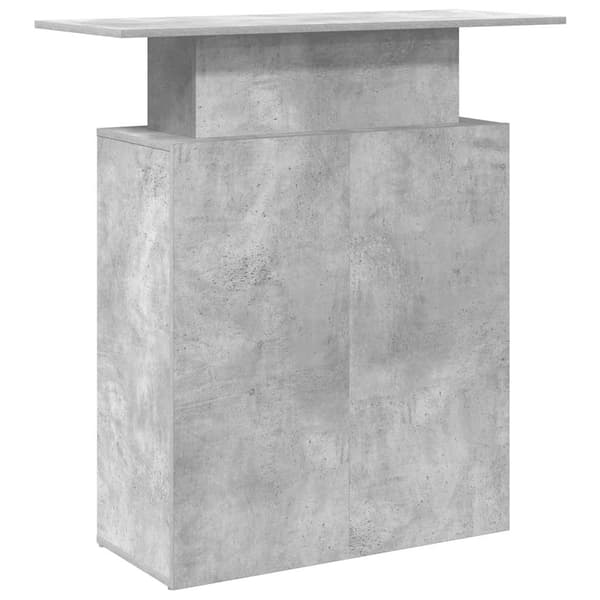 Receptionsdisk betonggrå 100x40x104 cm konstruerat trä