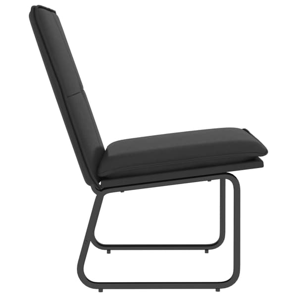 Loungestol svart 54x75x76 cm konstläder