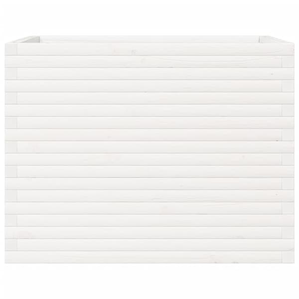 Odlingslåda vit 90x60x68,5 cm massiv furu