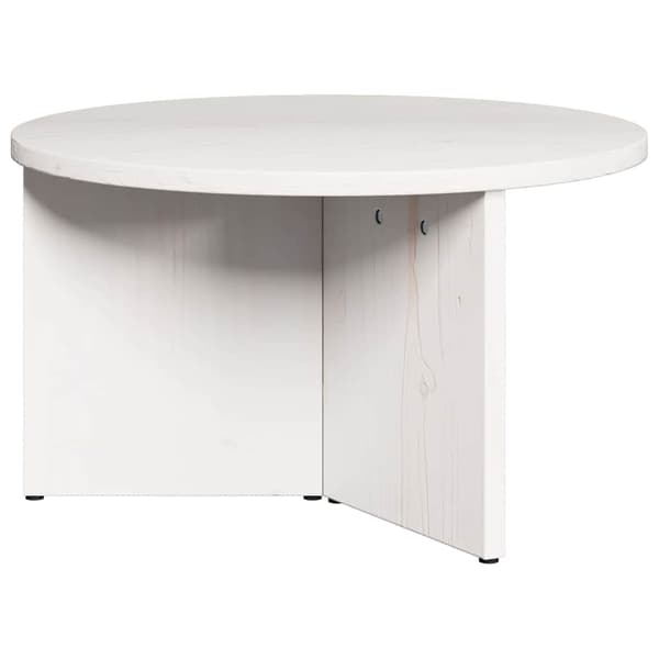 Kaffeebord 2 pcs Vit Massivt tallträ