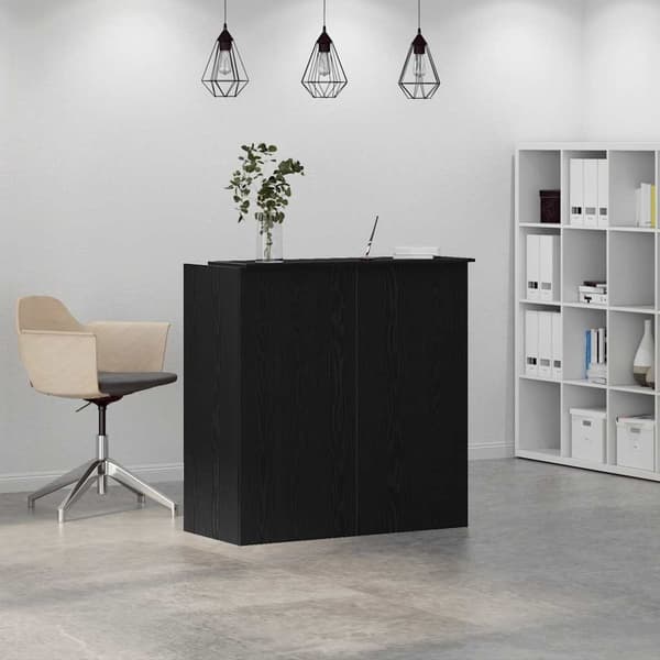Receptionsdisk svart ek 100x50x103,5 cm konstruerat trä