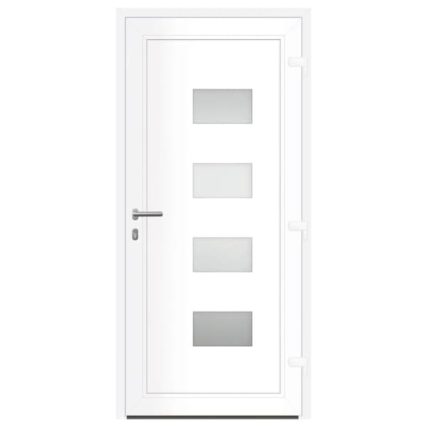 Ytterdörr vit 100x210 cm aluminium och PVC