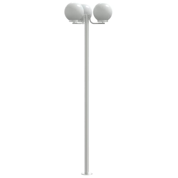 Utomhusgolvlampor 2 st silver 215 cm rostfritt stål