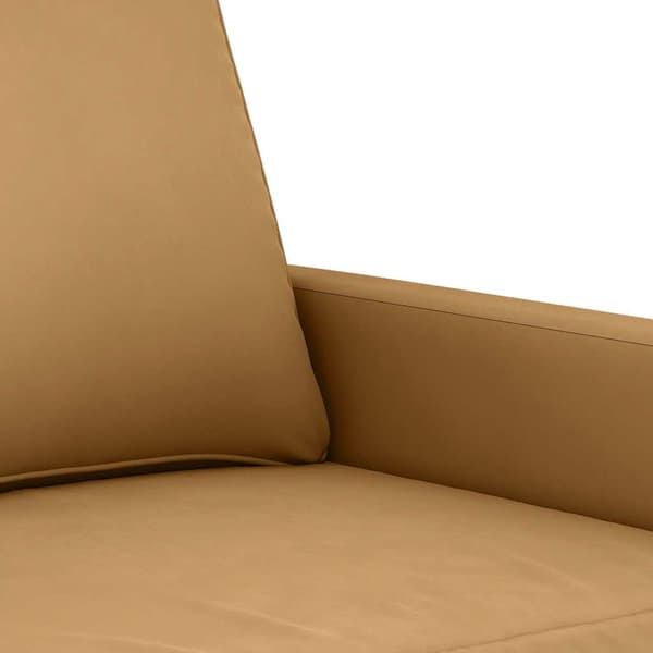 Soffa 2-sits brun 140 cm sammet