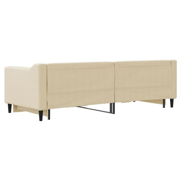 Dagbädd utdragbar gräddvit 80x200 cm tyg