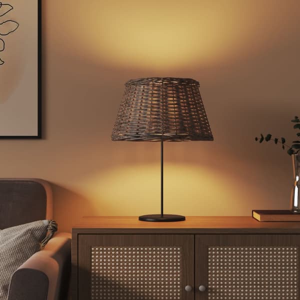 Lampskärm brun Ø50x30 cm korgmaterial