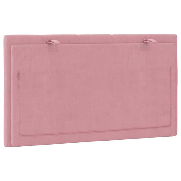 Headboard Cushion "Hanko" Pink 80 cm Velvet