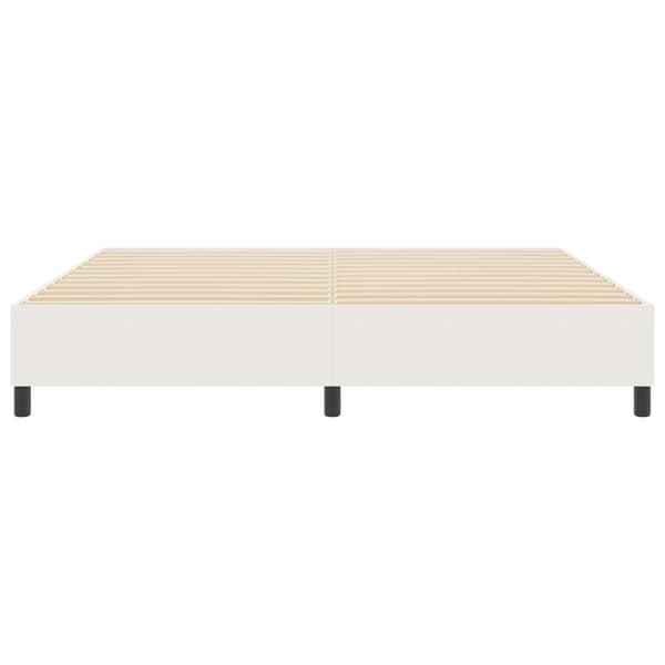 Plattform sängram Kräm 200 x 200 cm Kordread tyg