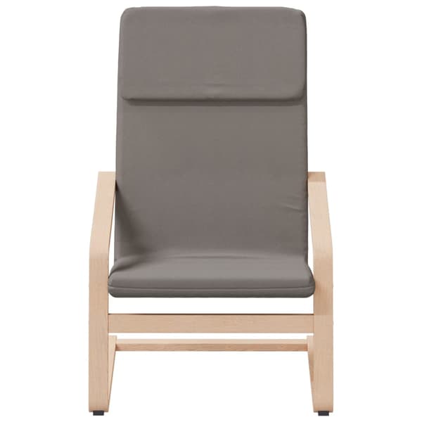 Vilstol med fotpall taupe tyg