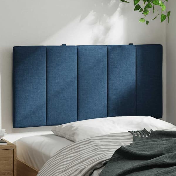 Headboard Cushion "Hanko" Blue 100 cm Fabric