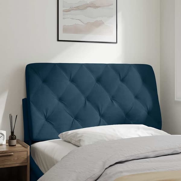Headboard Cushion Blue 100 cm Velvet