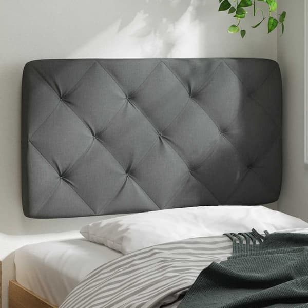 Headboard Cushion Dark Grey 90 cm Fabric