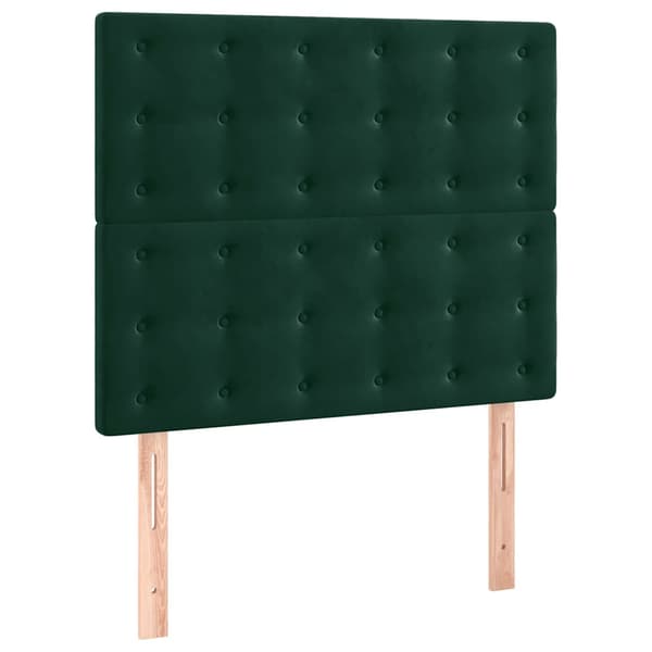 Sänggavel mörkgrön 80x5x118/128 cm sammet