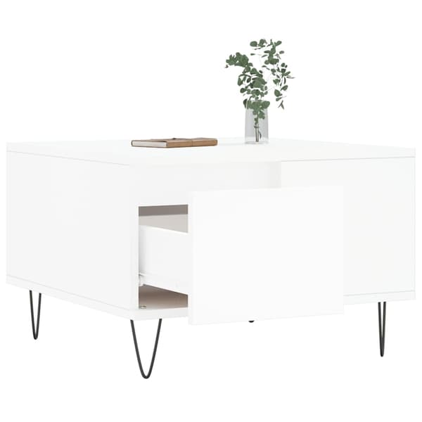 Soffbord vit 55x55x36,5 cm konstruerat trä