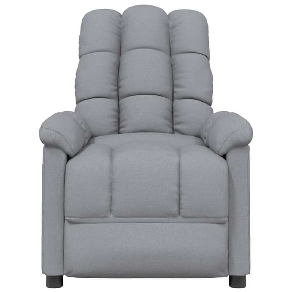Massagefåtölj ljusgrå tyg