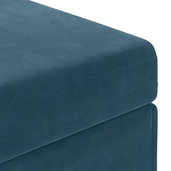 Pall Blå 81 x 41 x 40 cm Sammet och konstruerat trä