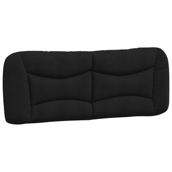 Headboard Cushion "Hvar" Black 120 cm Fabric