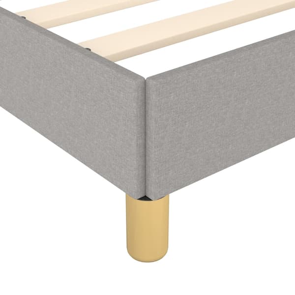 Boxspring-sängram ljusgrå 160x200 cm tyg