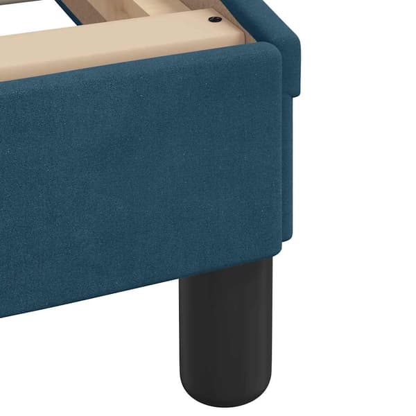Bed Frame with Headboard "Dover" Blue 90x190 cm Velvet