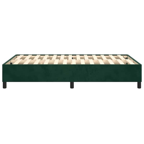 Boxspring-sängram mörkgrön 120x200 cm sammet