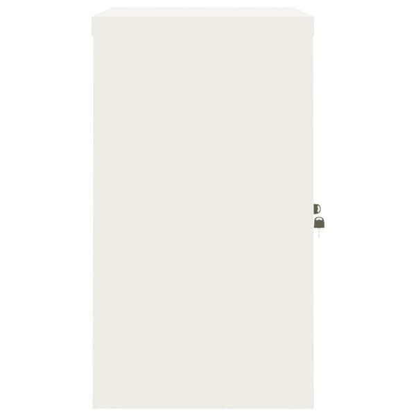 Dokumentskåp vit 90x40x70 cm stål