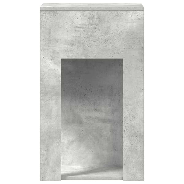 Datorstativ med låda betonggrå 30x44x74 cm