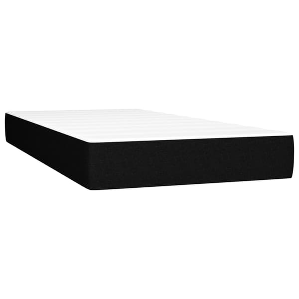 Ramsäng med madrass svart 200x200 cm tyg