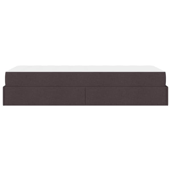 Sängram med madrass 2 pcs Tan tyg