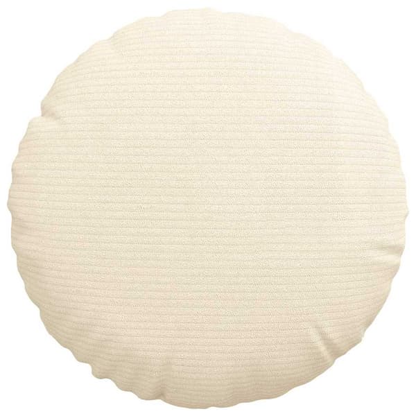 Sittkuddar 2 st Kordread tyg Kräm Ø30 x 13 cm