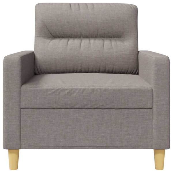 Fåtölj taupe 60 cm tyg