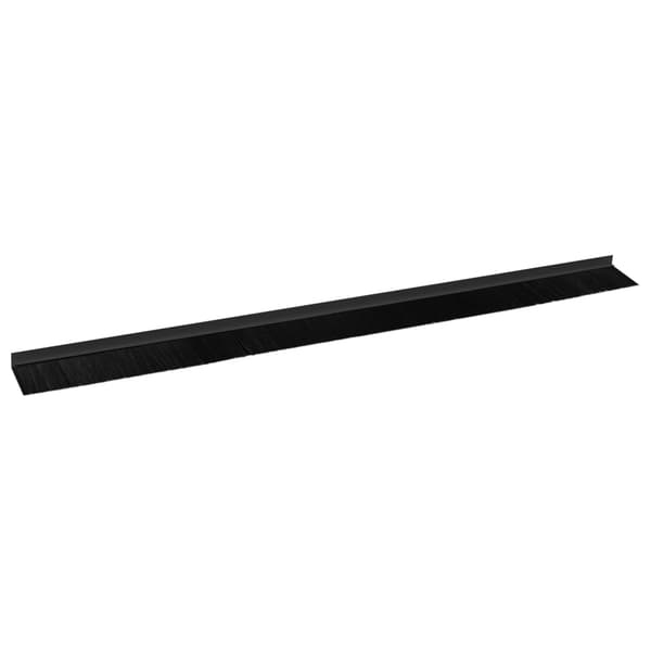 Självhäftande dörrborstlist 2 pcs Svart 100 cm