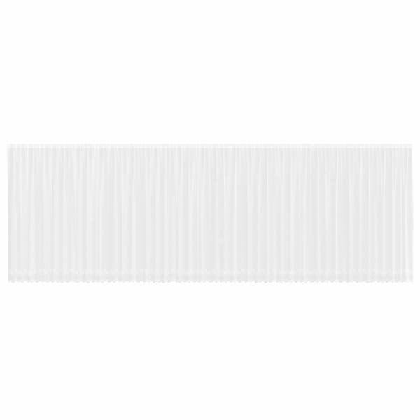 Spetsgardin med gardiner Blommor Vit 200 x 1200 cm Polyester