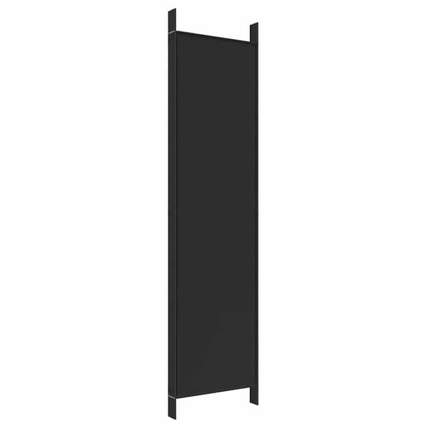 Rumsavdelare 5 paneler svart 250x200 cm tyg