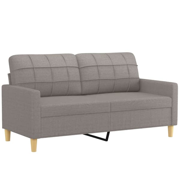 Soffgrupp med kuddar 2 delar taupe tyg