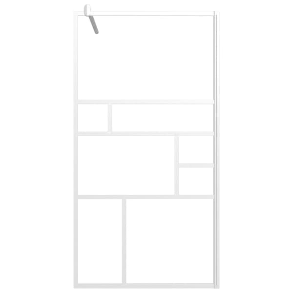 Duschvägg 115x195 cm ESG-glas vit