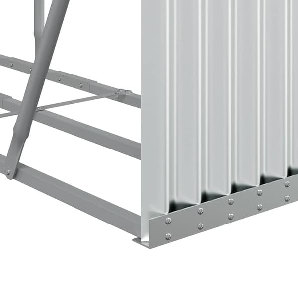 Vedställ silver 180x45x100 cm galvaniserat stål