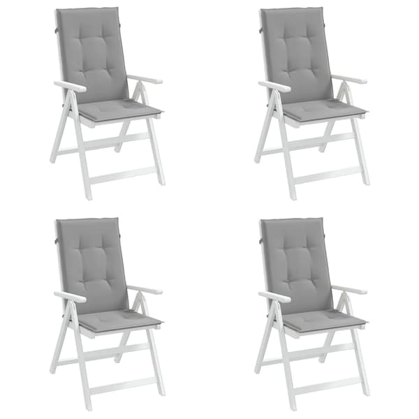 Stolsdynor 4 st grå 120x50x3 cm tyg
