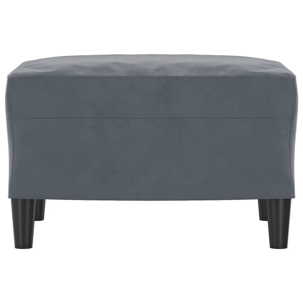 Fotpall mörkgrå 60x50x41 cm sammet