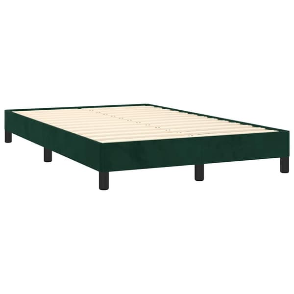Ramsäng med madrass mörkgrön 120x190 cm sammet