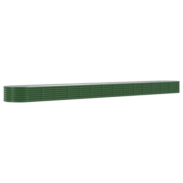Odlingslåda galvaniserat stål 620x80x36 cm grön