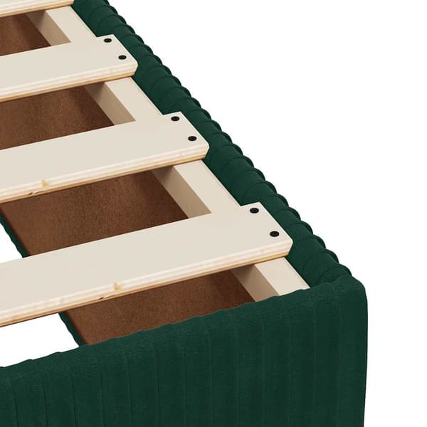 Sängram utan madrass mörkgrön 100x200 cm sammet