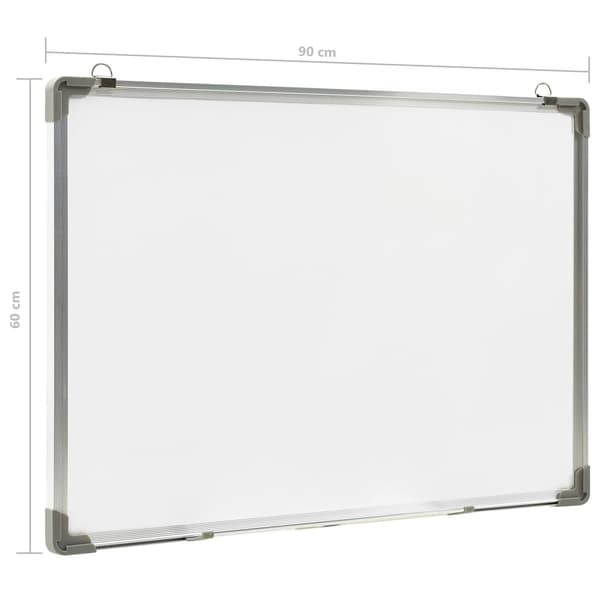 Magnetisk whiteboard vit 90x60 cm stål